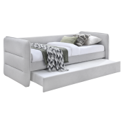 Rozkladacia posteľ, sivá, TRINIA