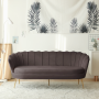 Luxusná pohovka, 3-sed, sivohnedá Velvet látka/zlatá, Art-deco, NOBLEO TYP 2