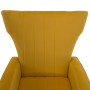 Relaxačné kreslo, žltá Velvet látka, BARET