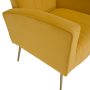 Relaxačné kreslo, žltá Velvet látka, BARET