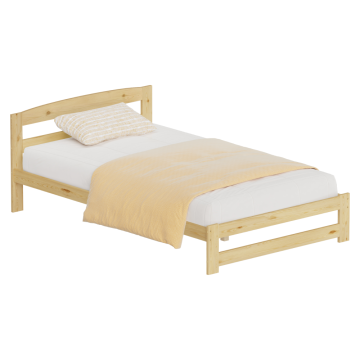 Posteľ s roštom, prírodná, 120x200, AZRA