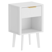 Nočný stolík, biela, TOBI