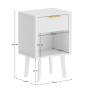 Nočný stolík, biela, TOBI
