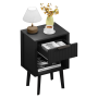 Nočný stolík, čierna, TOBI