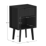 Nočný stolík, čierna, TOBI