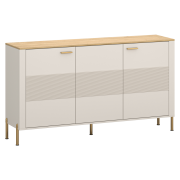 Komoda, kašmír/dub kamenný, RUNOL 3D