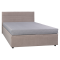 Posteľ s úložným priestorom, 160x200, béžová, RUNOL