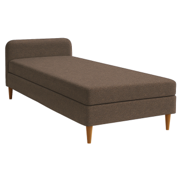 Posteľ, 110x200, molitanová, hnedá, BRUNY