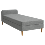 Posteľ, 110x200, molitanová, sivá, BRUNY