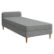 Posteľ, 110x200, molitanová, sivá, BRUNY