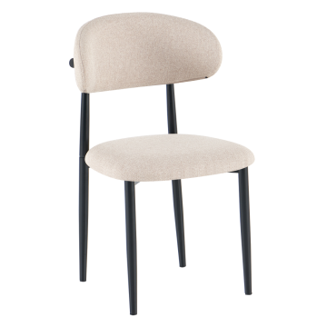 Jedálenská stolička, béžová látka/čierna, ZAJDA TYP 1