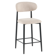 Barová stolička, béžová látka/čierna, ZAJDA TYP 2