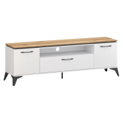 TV stolík, biela/dub evoke, VELIS 2D1S/170