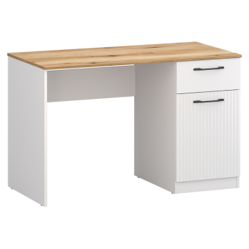 PC stôl, biela/dub evoke, VELIS 1D1S/120