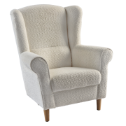 Kreslo ušiak, smotanová látka Coral, CHARLOT