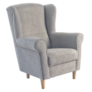 Kreslo ušiak, sivá látka Coral, CHARLOT