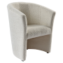 Klubové kreslo, smotanová látka Coral, CUBA