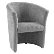 Klubové kreslo, sivá látka Coral, CUBA