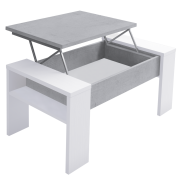 Konferenčný stolík, biela/betón, PULA