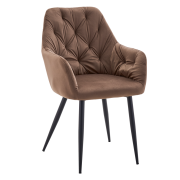 Dizajnové kreslo, hnedá Velvet látka, VERIO NEW