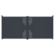 Brána G21 Marion 392x173 cm dvojkrídlová, antracitová