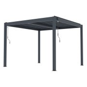 Bioklimatická pergola G21 Austin Premium 3x3 m, antracitová hliníková