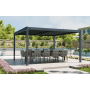 Bioklimatická pergola G21 Austin Premium 4x4 m, antracitová hliníková