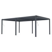Bioklimatická pergola G21 Austin 6x4 m, antracitová hliníková