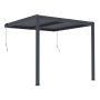 Bioklimatická pergola G21 Trenton 3x3 m, antracitová hliníková
