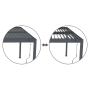 Bioklimatická pergola G21 Trenton 3x3 m, antracitová hliníková