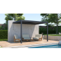 Bioklimatická pergola G21 Trenton 4x3 m, antracitová hliníková