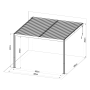 Bioklimatická pergola G21 Trenton 4x4 m, antracitová hliníková