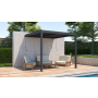 Bioklimatická pergola G21 Trenton Premium 3x3 m, antracitová hliníková