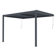 Bioklimatická pergola G21 Trenton Premium 4x3 m, antracitová hliníková