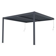 Bioklimatická pergola G21 Trenton Premium 4x4 m, antracitová hliníková