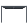 Bioklimatická pergola G21 Trenton Premium 4x4 m, antracitová hliníková