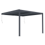 Bioklimatická pergola G21 Trenton Premium 4x4 m, antracitová hliníková