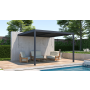 Bioklimatická pergola G21 Trenton Premium 4x4 m, antracitová hliníková