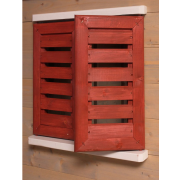 Detský drevený domček Veranda so šmykľavkou