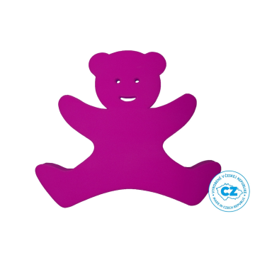 Doska plavecká Medvedík 340x290x38 mm - ružová