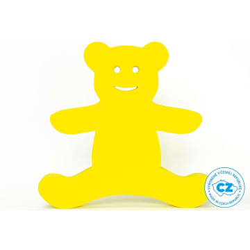 Doska plavecká Medvedík 340x290x38 mm - žltá