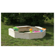 Drevené pieskovisko osemhranné