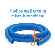 Hadica bazénová, set 10x1 m modrá 6/4