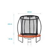 Trampolína Marimex Premium 244 cm + vnútorná ochranná sieť + rebrík ZDARMA