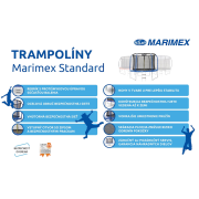 Trampolína Marimex Štandard 244 cm + ochranná sieť + schodíky ZADARMO
