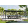 Bioklimatická pergola G21 Austin Premium 6x3 m, antracitová hliníková