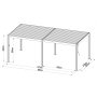 Bioklimatická pergola G21 Austin Premium 6x3 m, antracitová hliníková