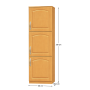 Kuchynská skrinka, pravá, jelša, LORA MDF NEW KLASIK S40/210/57