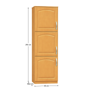 Kuchynská skrinka, ľavá, jelša, LORA MDF NEW KLASIK S40/210/57