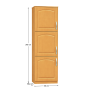 Kuchynská skrinka, ľavá, jelša, LORA MDF NEW KLASIK S40/210/57